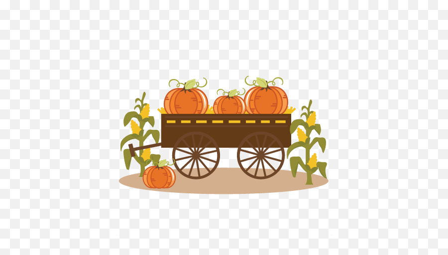 Pumpkin Clipart Wagon - Pumpkins In A Wagon Emoji,Pumpkin Patch Clipart