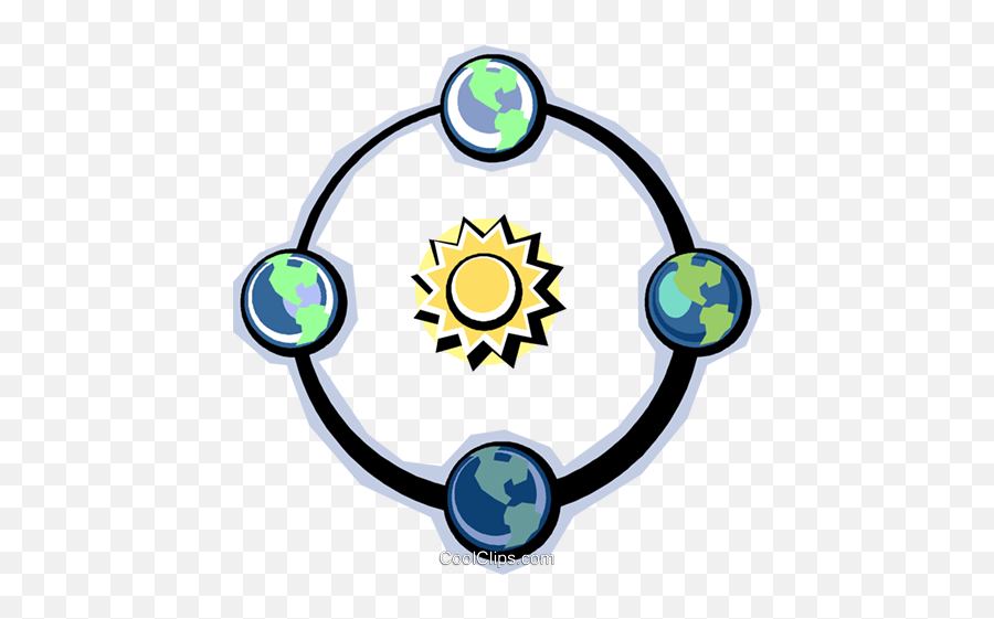 Earth Rotating Around The Sun Royalty Free Vector Clip Art Emoji,Around The World Clipart