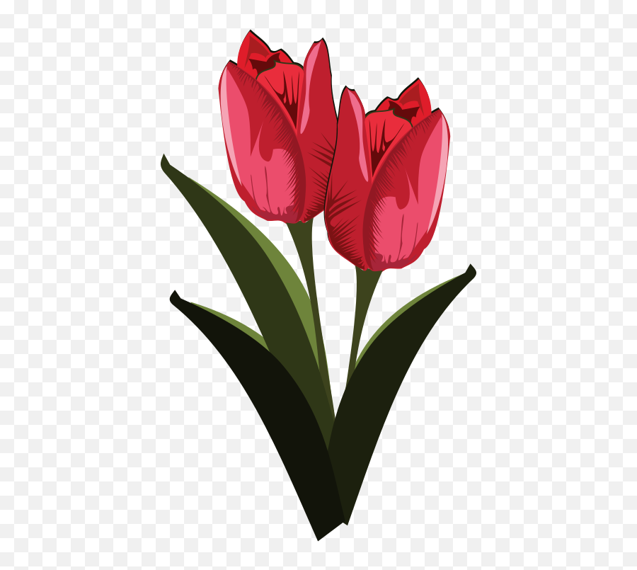 Public Domain Clip Art Flower - Art Flower Emoji,Tulip Clipart