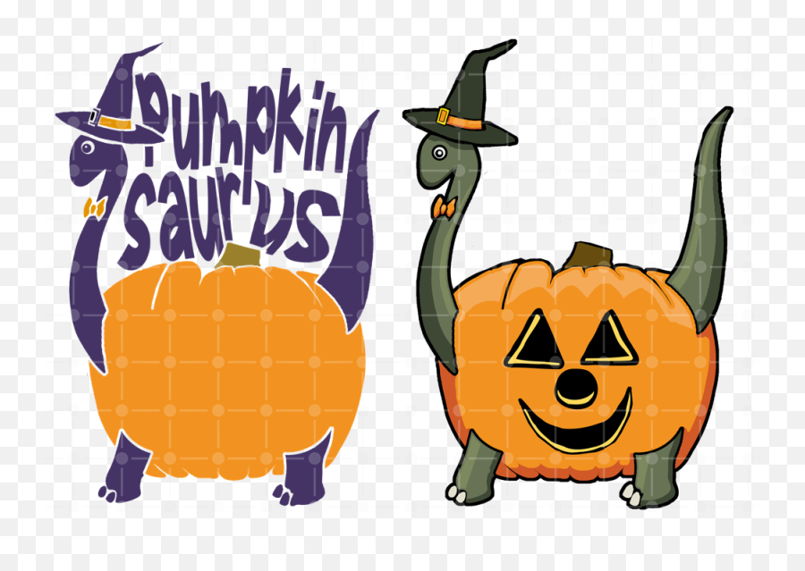 Brontosaurs With A Pumpkin Costume Emoji,Taller Clipart