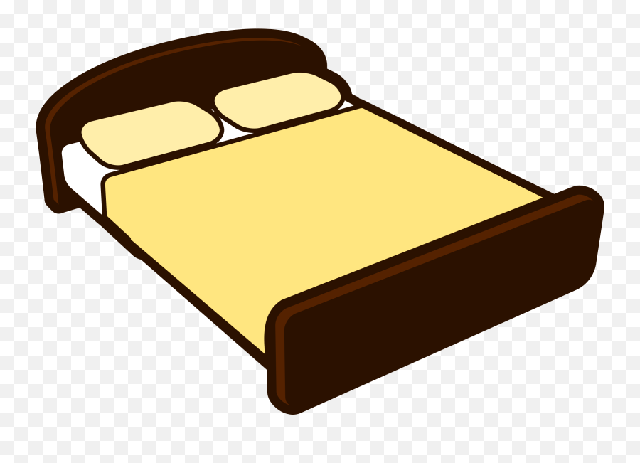 Clipart Of Tan Big Bed And Big Box - Chair Transparent Bed Clipart Big Emoji,Bed Clipart