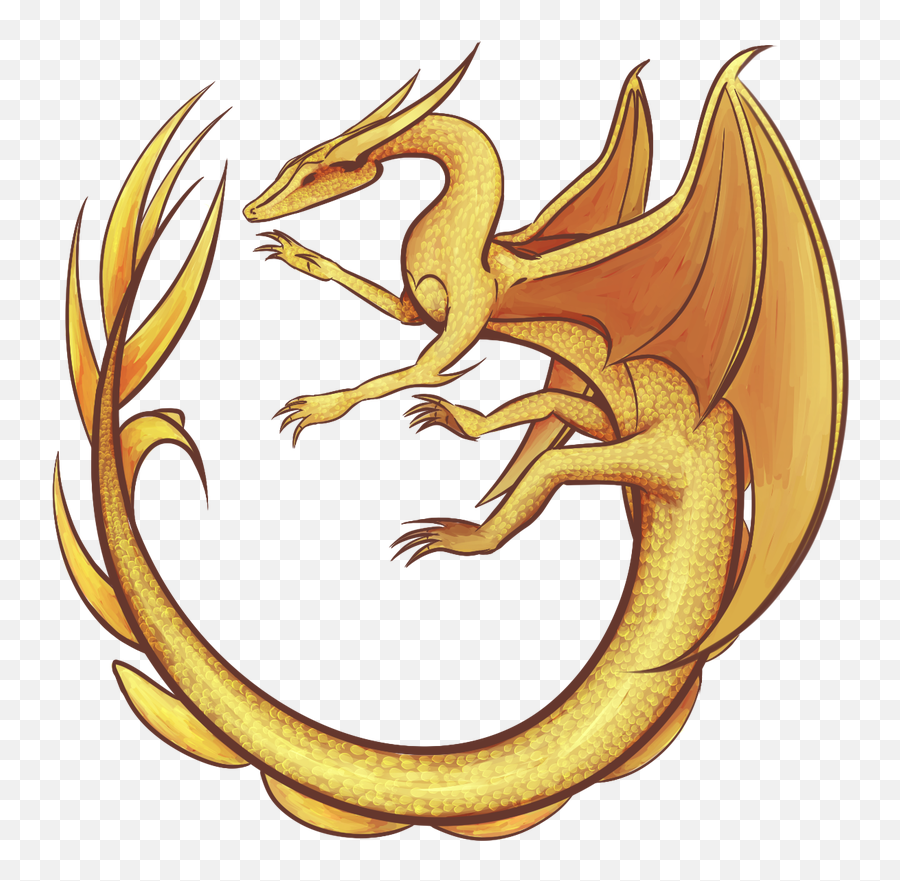 Gold Dragon Transparent Background - Transparent Dragon No Background Emoji,Dragon Transparent