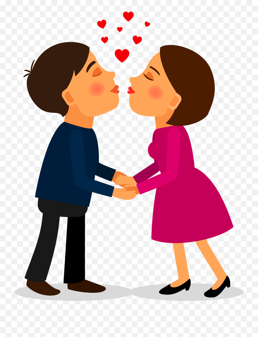 Couple Kiss Png - Png Transparent Kissing Couple Png Emoji,Kiss Png