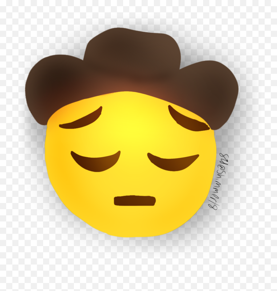 Sad Cowboy Emoji Sadcowboyemoji Sticker - Transparent Sad Cowbow Emoji,Sad Cowboy Emoji Png