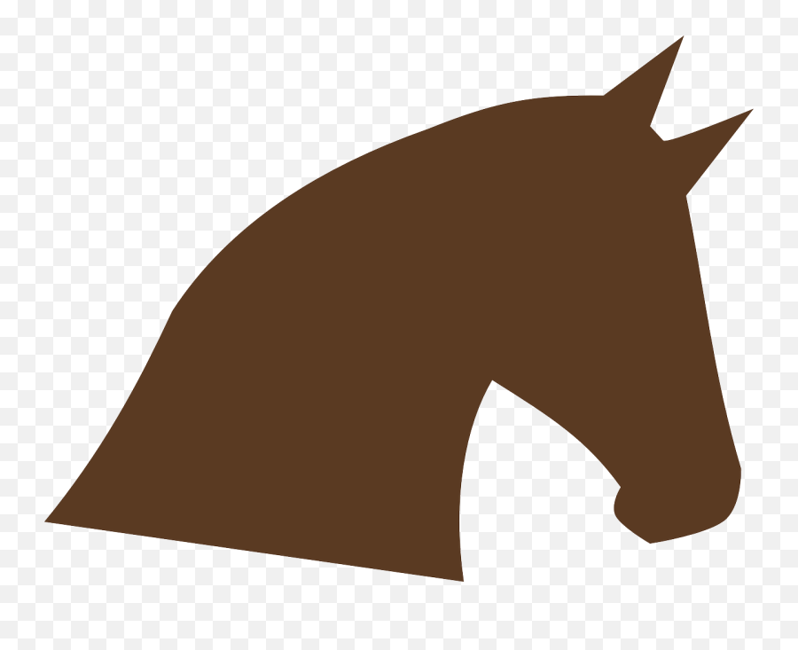 Enlarged Brown Horse Head Clip Art At - Silhouette Horse Head Cartoon Emoji,Horse Head Clipart