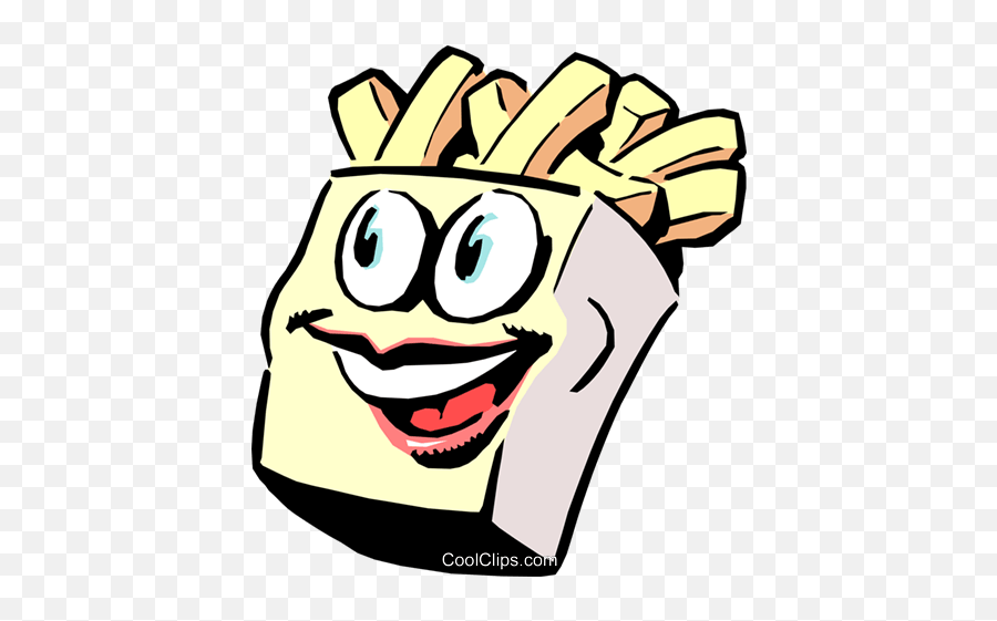 Cartoon Fries Royalty Free Vector Clip Art Illustration - Clip Art Emoji,Fries Clipart