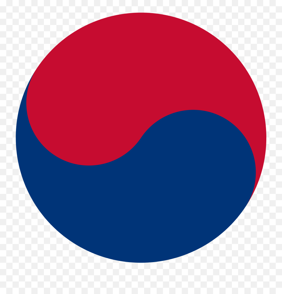Korean Taegeuk Symbol - Korean Flag Yin Yang 2000x2000 Vector Korean Flag Png Emoji,Yin And Yang Png