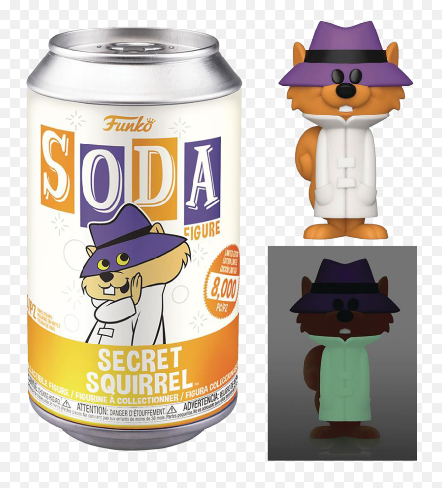 Soda Hanna Barbera Secret Squirrel Limited Edition Figure Collectible Cartoon - Secret Squirrel Funko Soda Emoji,Hanna Barbera Logo