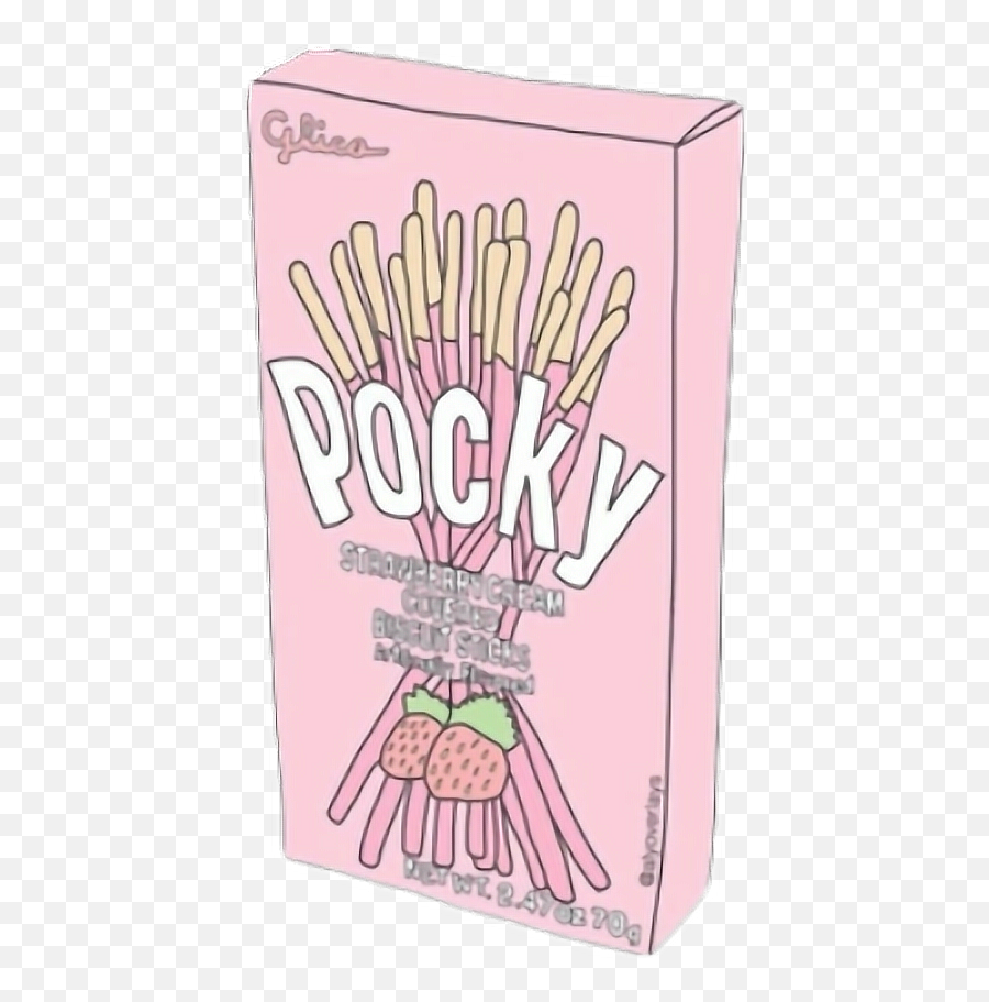 Anime Aesthetic Pink Pocky Pockygame Food Strawberry Emoji,Aesthetic Stickers Png