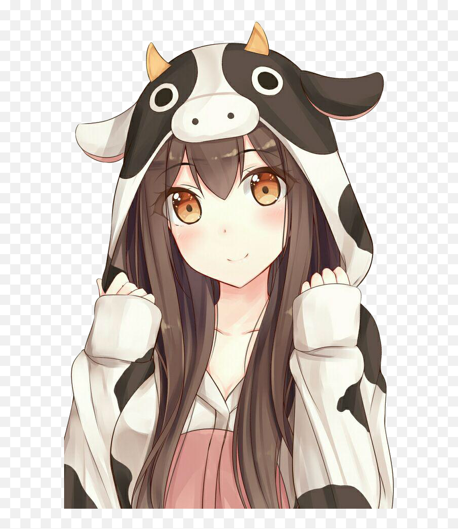 Anime Girl Png - Anime Cows Emoji,Anime Girl Png