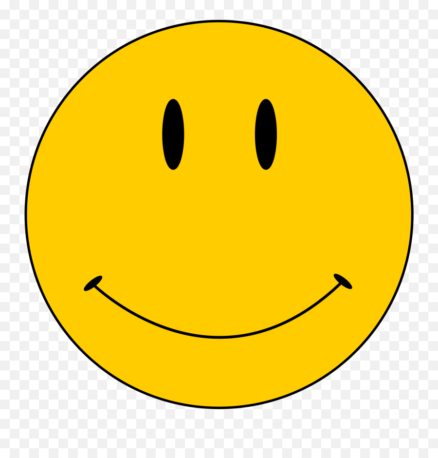 Original Smiley Face Clipart - Objetos Na Cor Amarela Emoji,Happy Face Clipart
