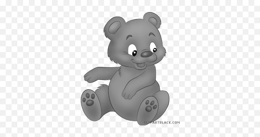 Baby Bear Animal Free Black White Emoji,Cute Clipart Black And White