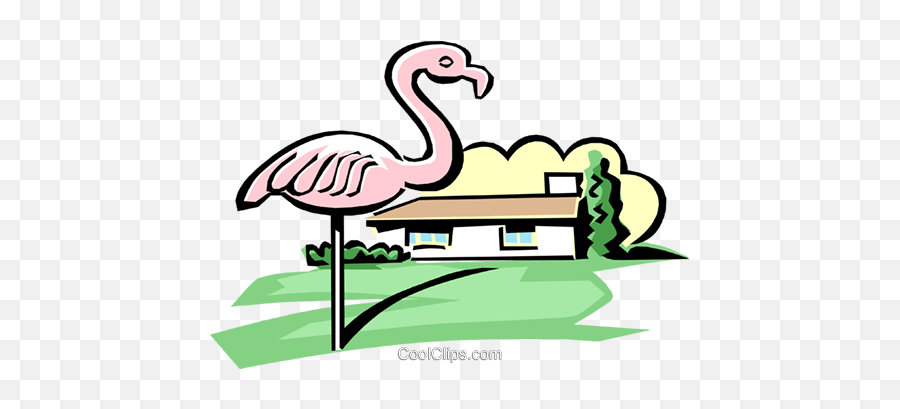 House With Pink Flamingo Royalty Free Emoji,Pink Flamingo Clipart