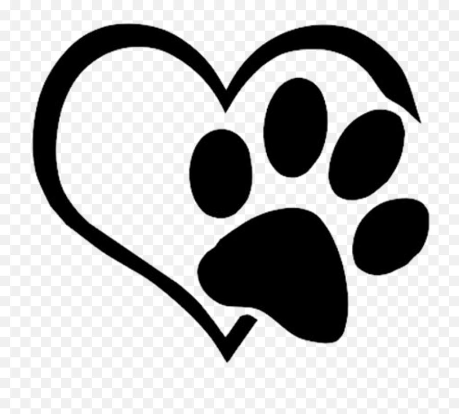 Download Mq Black Heart Footsteps Footprint Silhouette - Transparent Background Paw Print With Heart Emoji,Paw Print Png