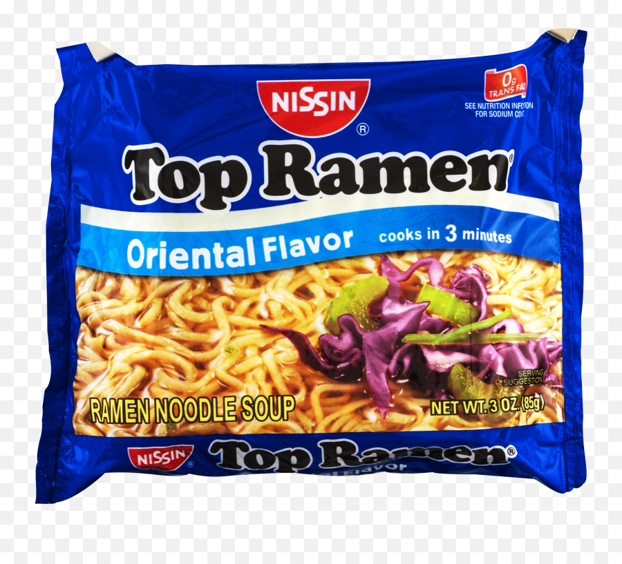 Download Nissin Top Ramen Oriental Flavor - 3 Oz Packet Emoji,Ramen Transparent