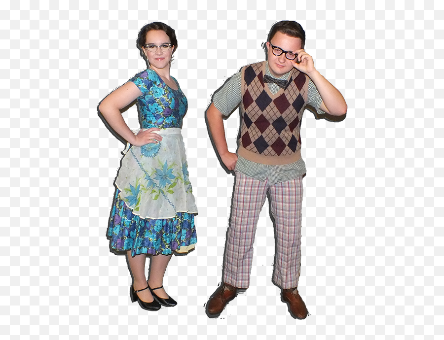Costume 1950s Sock Hop Fashion Nerd - Dress Png Download Emoji,Sock Hop Clipart