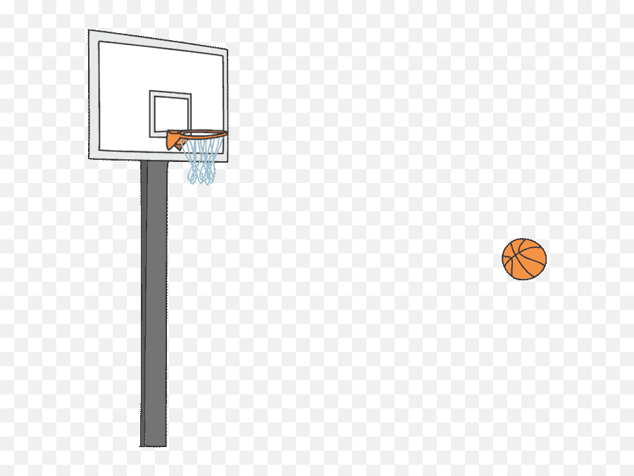 Library Of Basketball Hoop Side View Graphic Black And White - Cartoon Basketball Hoop Gif Emoji,Basketball Hoop Clipart