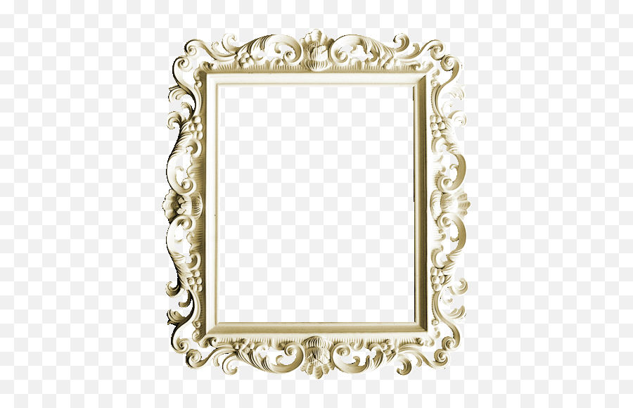 Download Hd M873 - Rectangle Vintage Mirror Transparent Png Cadre Baroque Carré Emoji,Mirror Png