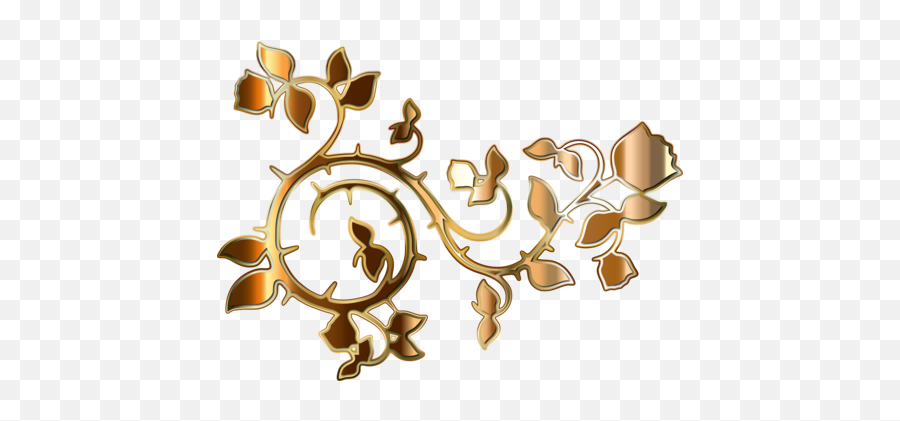 Metalgoldrose Png Clipart - Royalty Free Svg Png Emoji,Rose Silhouette Png