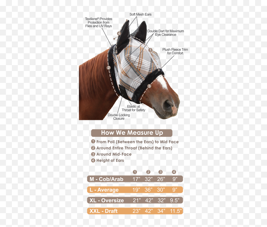 Fly Mask With Ears And Fleece Trim Emoji,Horse Mask Png