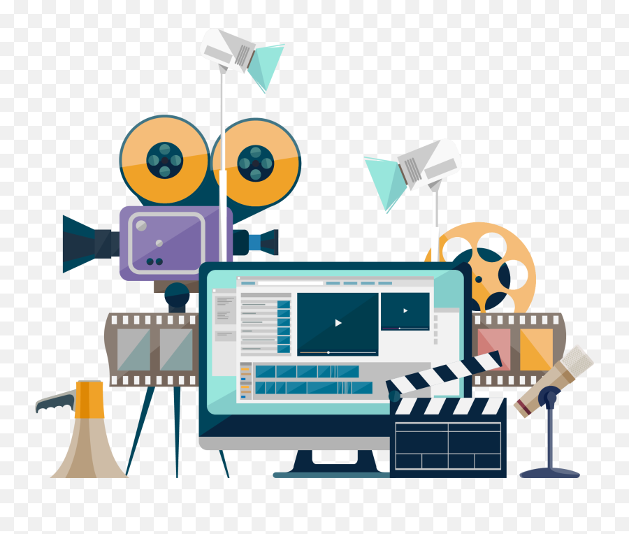 Video Editing Clipart Transparent Png - Animation Video Production Emoji,Video Clipart