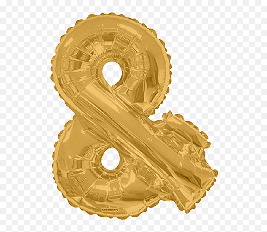 Gold Ampersand 34u2033 Balloon Emoji,Gold Letters Png