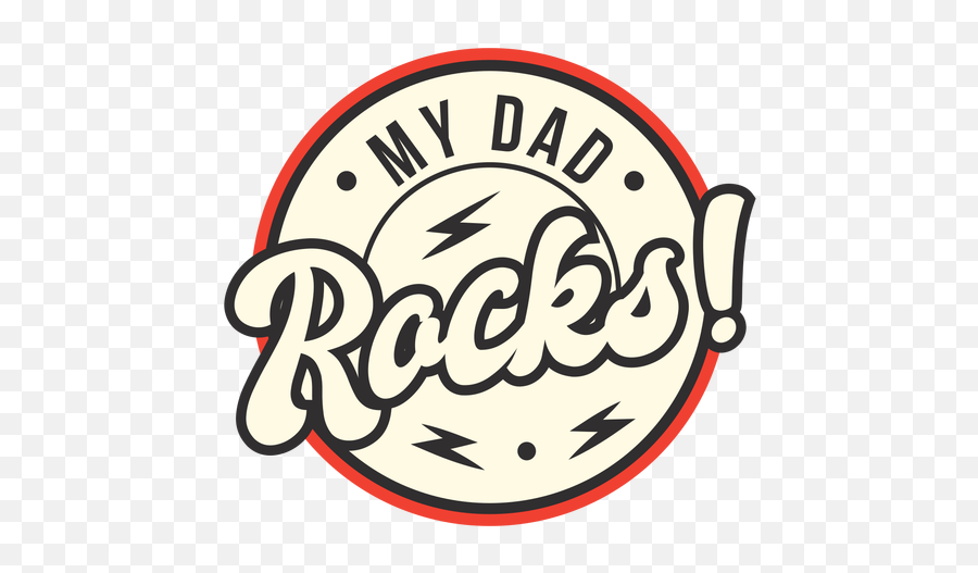My Dad Rocks Badge - Transparent Png U0026 Svg Vector File Dot Emoji,Rocks Png