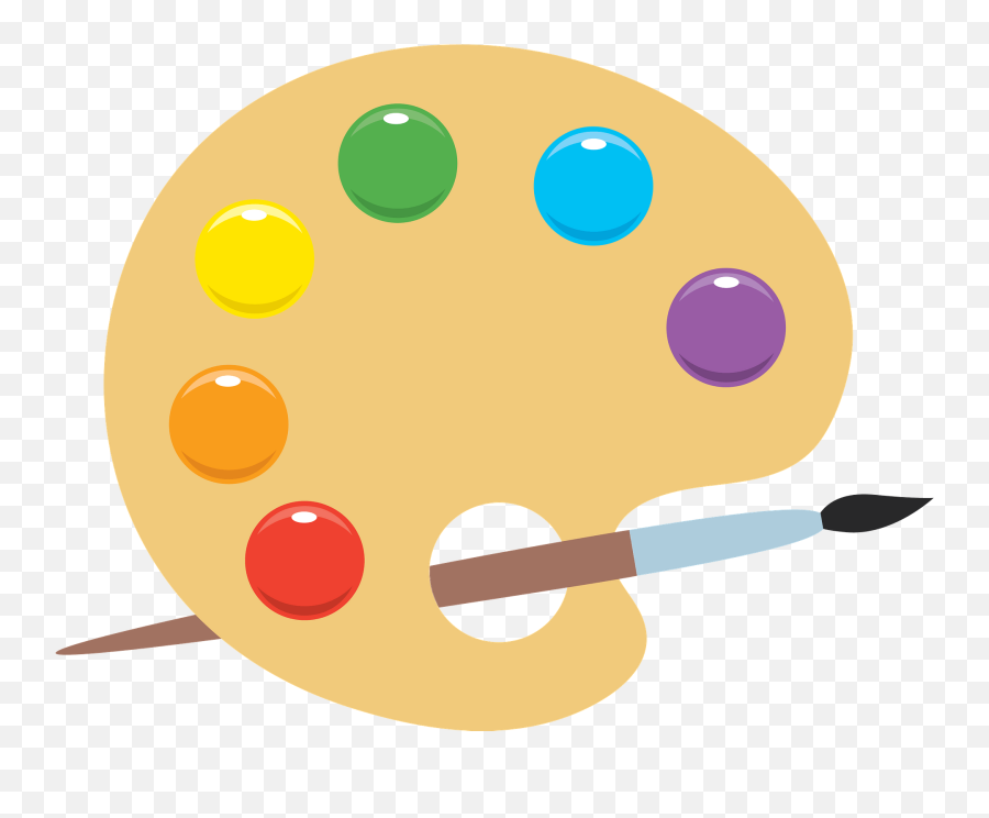 Paint Palette Clipart - Clip Art Paint Pallete Emoji,Paint Palette Clipart