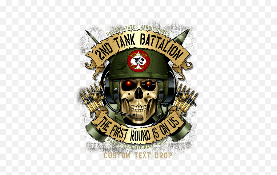 Download Hd 2nd Tank Battalion Usmc Shirt - 2nd Tank Usmc 2nd Tank Battalion Insignia Emoji,Usmc Logo