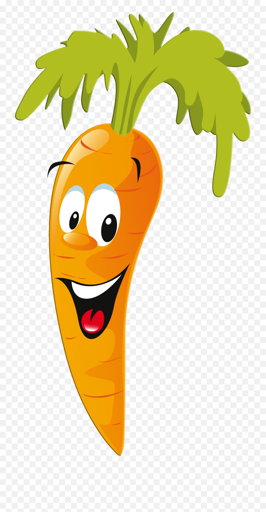 Happy And Smiling Carrot Clipart Fruit Cartoon Giraffe - Cartoon Carrot Clipart Emoji,Hand Clipart