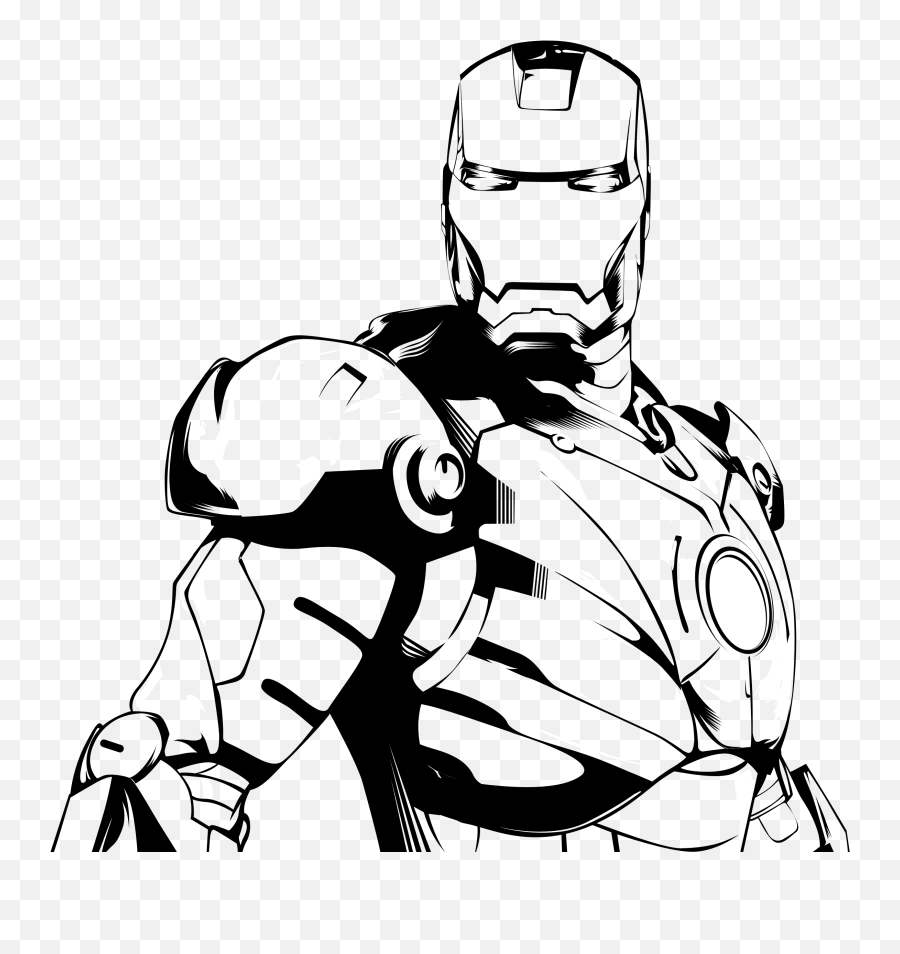 Ironman Clipart Black - Iron Man Clipart Black And White Emoji,Iron Man Clipart