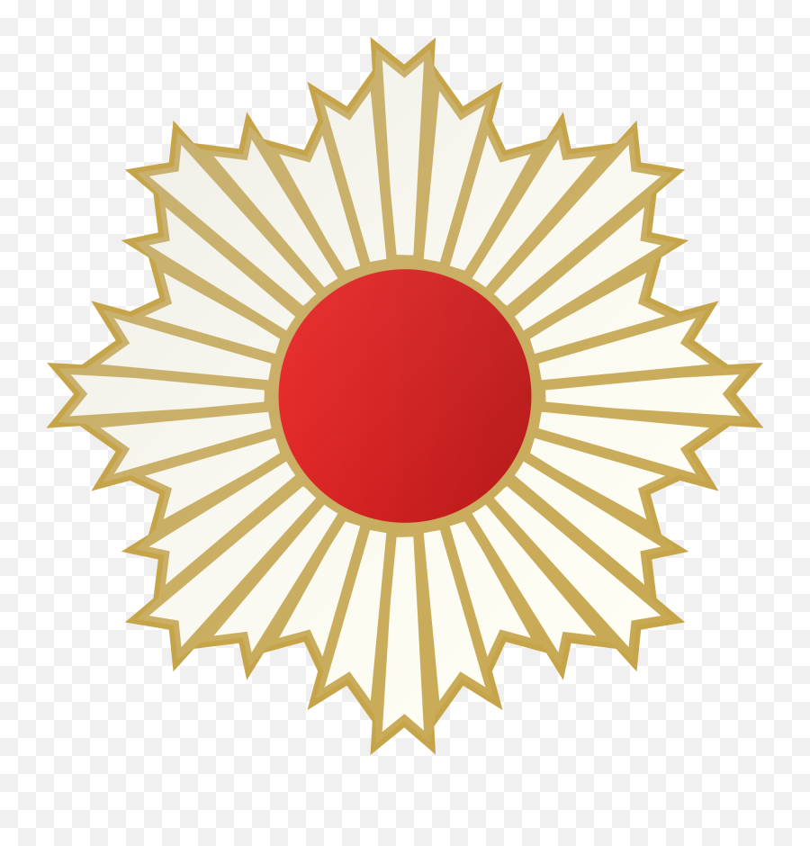 Fileorder Of The Rising Sun Gold Rays Badgesvg - Japanese Sun Template Png Emoji,Sun Rays Png