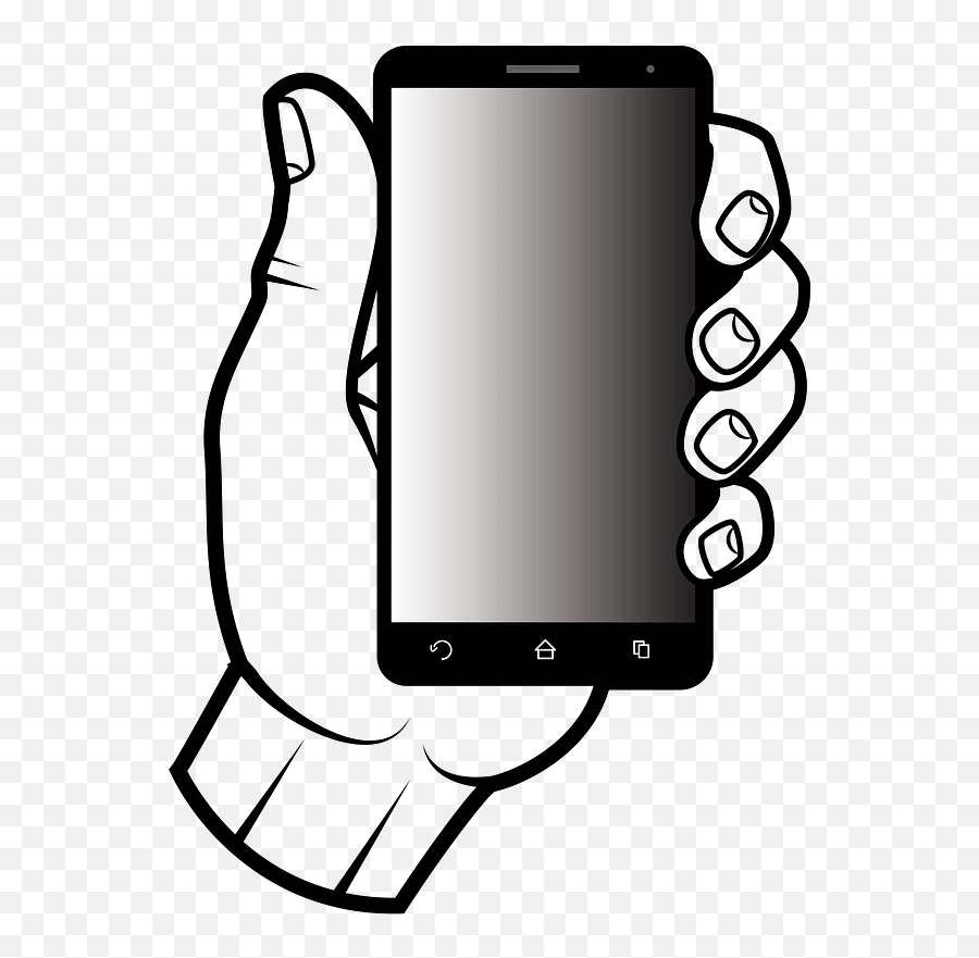 Mobile Phone In Hand Clipart - Mobile Image In Clipart Emoji,Smartphone Clipart