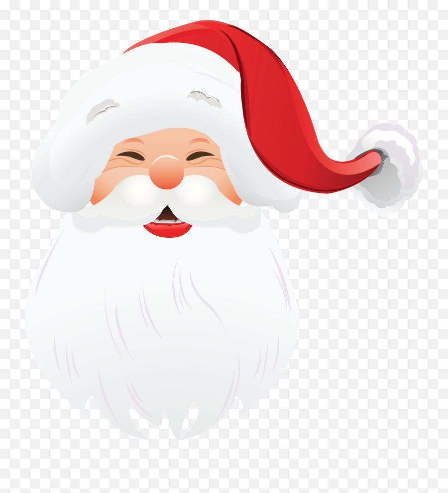 Transparent Santa Claus Face Clipart - Santa Claus Face Png Emoji,Santa Face Clipart