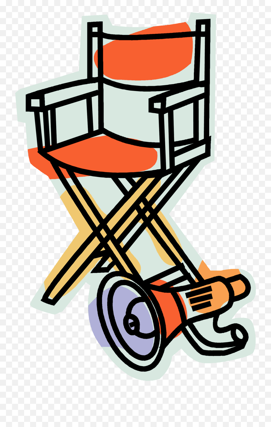 Clip Art - Casting Director Chair Clipart Emoji,Drama Clipart