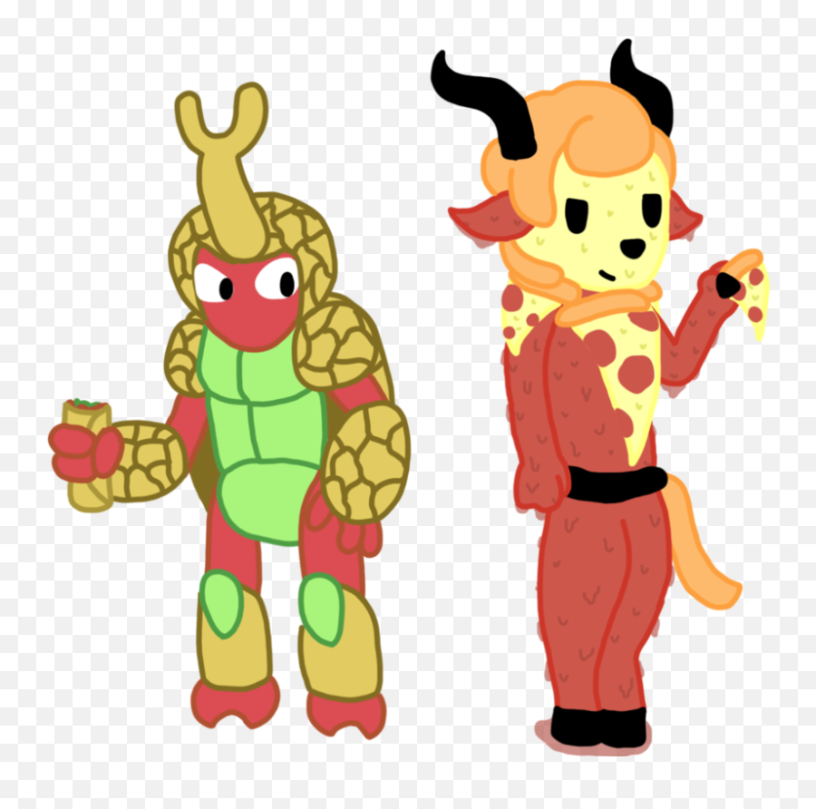 Burrito Kragg And Pizza Absa By Etehwierdokid - Cartoon Fictional Character Emoji,Burrito Clipart