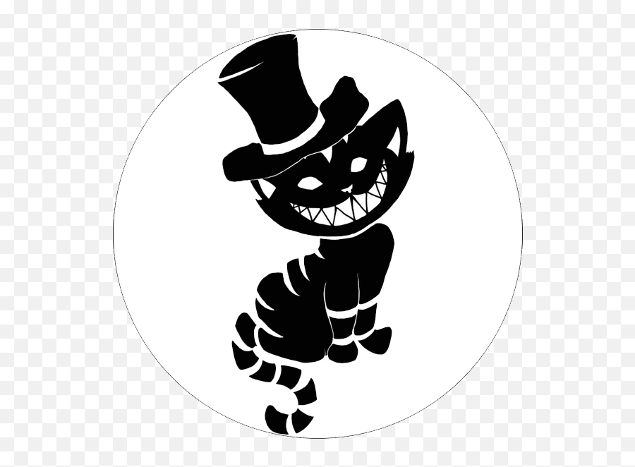 Cheshire Cat Tattoo Mad Hatter - Simple Cheshire Cat Silhouette Emoji,Cheshire Cat Png