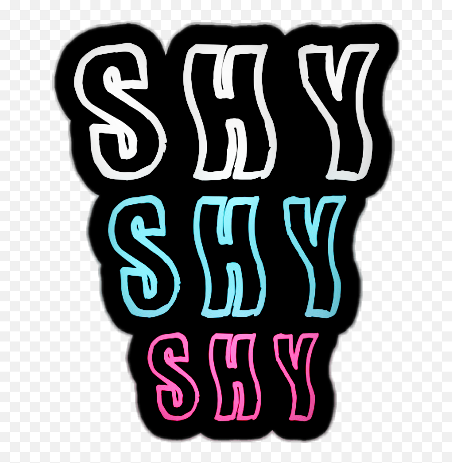 Shy - Word Shy Emoji,Shy Clipart
