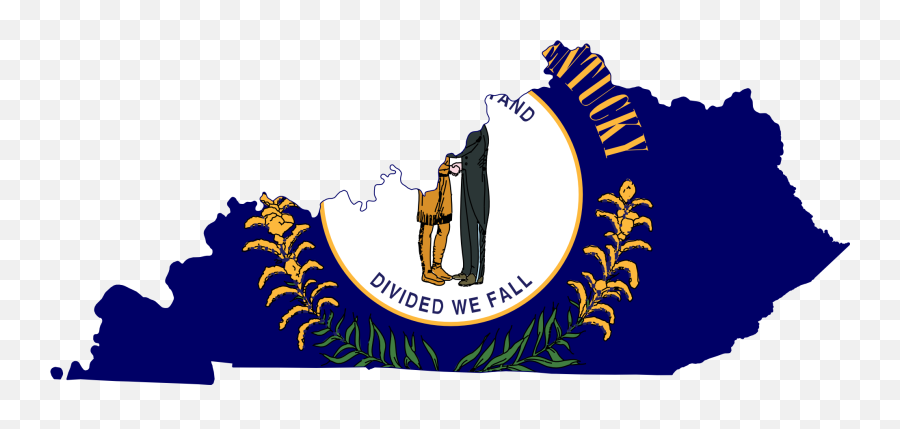 Flag Map Of Kentucky Png - Kentucky State Flag Emoji,Kentucky Clipart