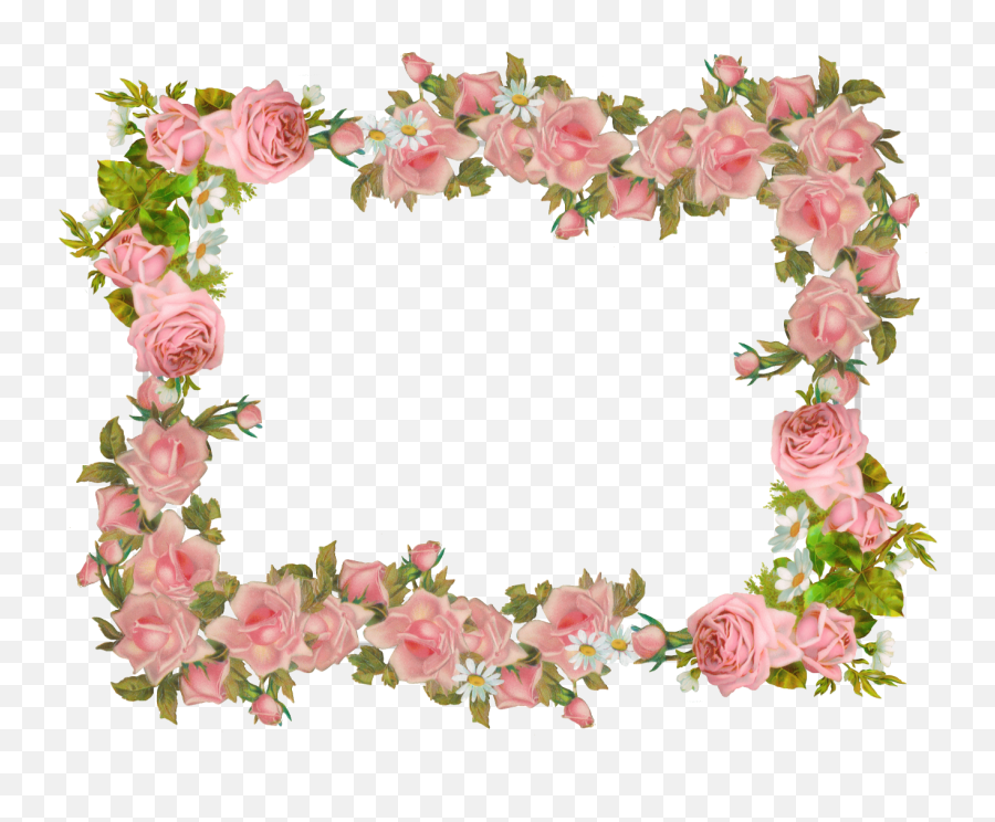 Free Digital Vintage Rose Frame And Scrapbooking Paper - Oriflame Saga Perfume Emoji,Flower Frame Png