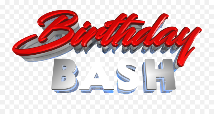 Birthday Bash 3d Text - Transparent Birthday Bash Png Emoji,Birthday Bash Png