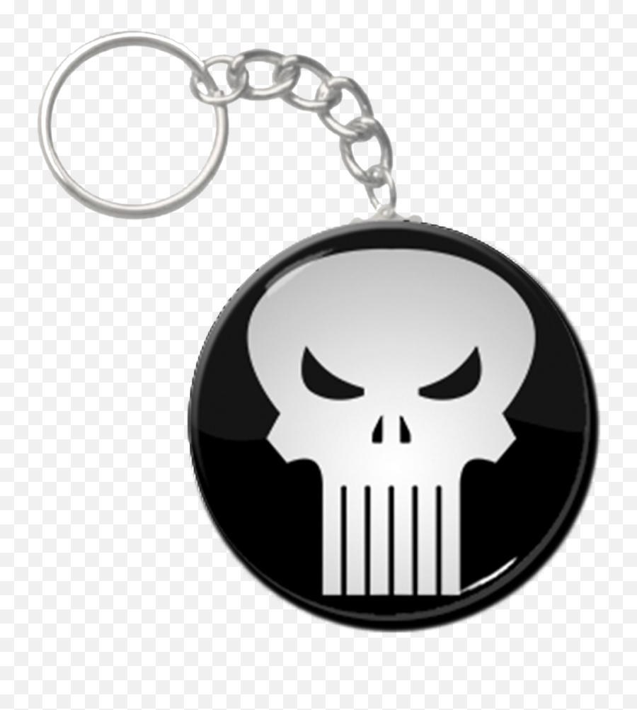 Punisher Logo Keychain Black Keyrings - Keychain Quotes Emoji,Punisher Logo