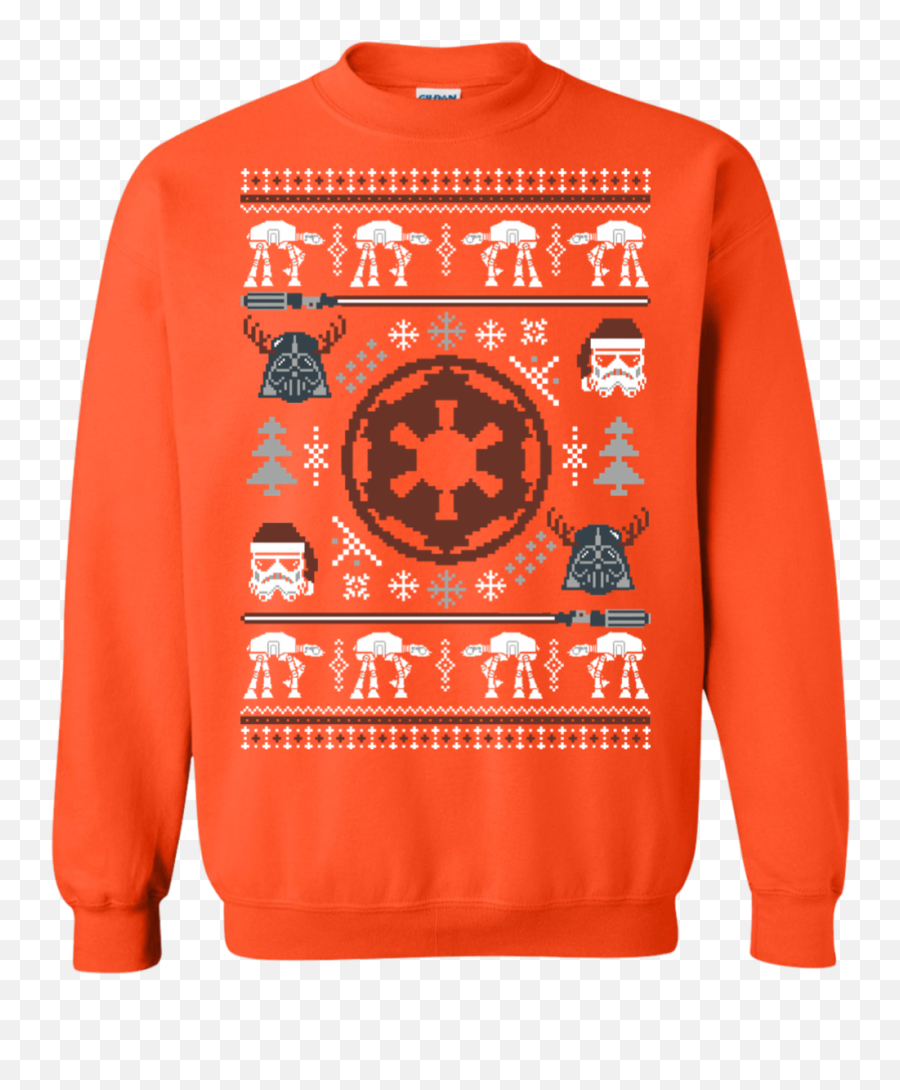 Ugly Star Wars Empire Crewneck Sweatshirt - Merry Christmas Darth Vader Emoji,Star Wars Empire Logo