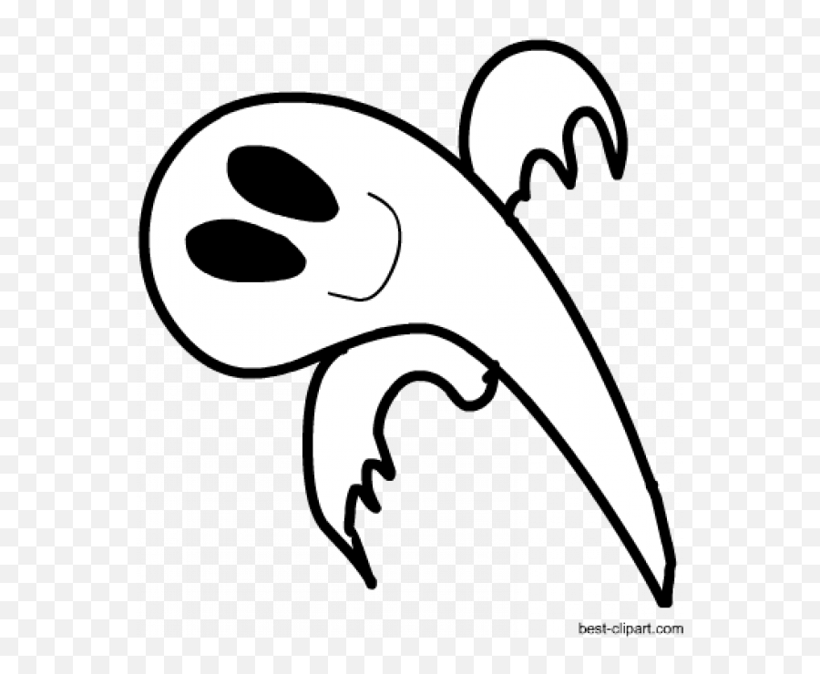Cute Ghost Clipart Png Png Transparent - Halloween Clipart Black And White Frightened Ghost Emoji,Ghost Clipart