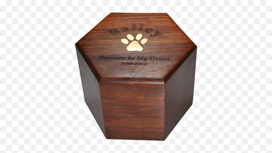 Wholesale Pet Cremation Wood Urns Paw Print Hexagon Wood Emoji,Paw Print Heart Clipart