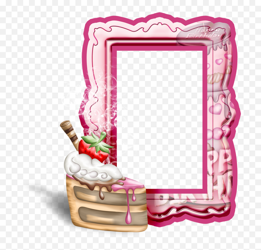 Download Clipart Frames Cake - Png Birthday Photo Frame Emoji,Clipart Picture Frames