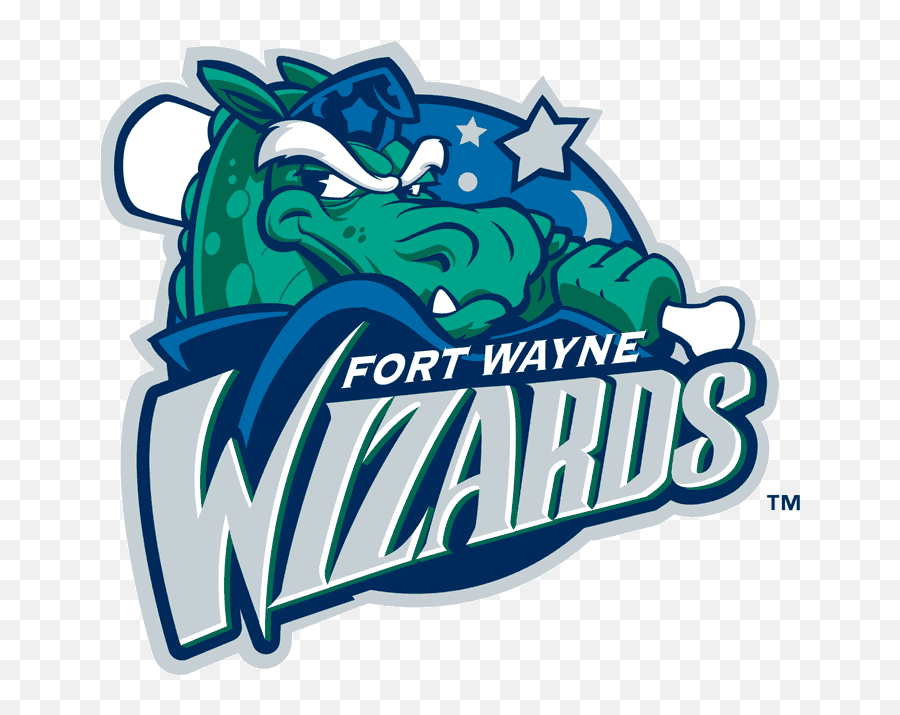 Fort Wayne Wizards Primary Logo - Midwest League Mwl Fort Wayne Wizards Emoji,Washington Wizards Logo