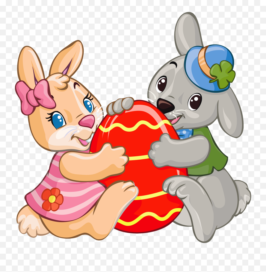 Easter Bunnies - Clipart Best Between Preposition Clipart Emoji,Easter Bunny Clipart