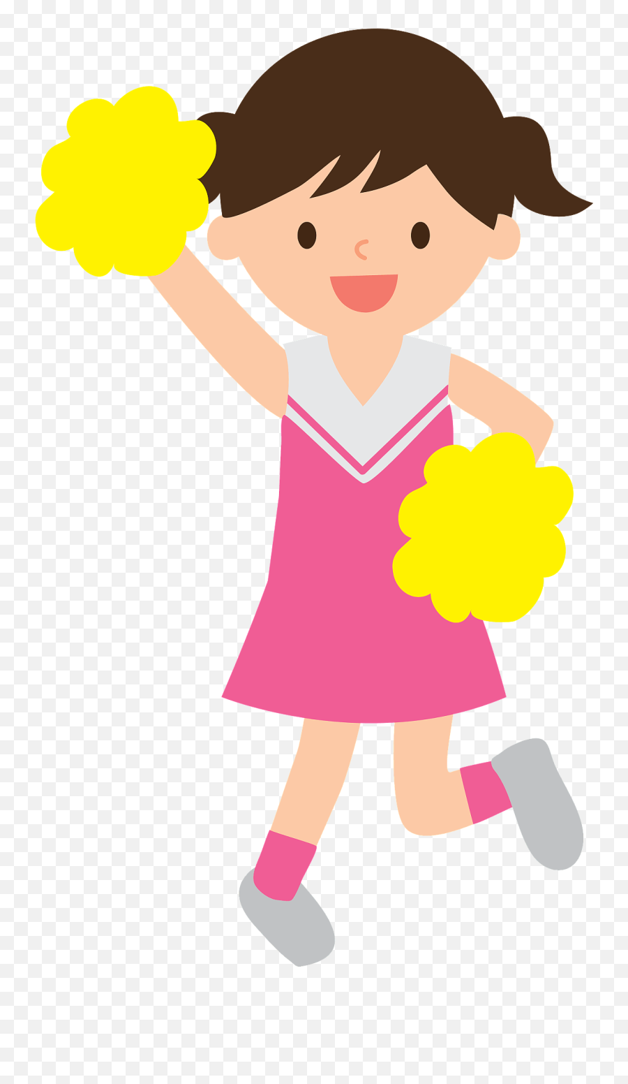 Cheerleader Girl Clipart - Happy Emoji,Cheerleader Clipart
