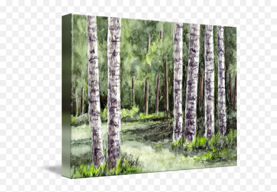Watercolor Trees Png - Landscape Painting Emoji,Watercolor Tree Png